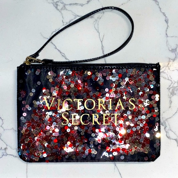 Victoria’s Secret Sequin Cosmetic Bag Pouch - Picture 1 of 12